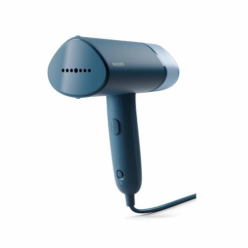 PHILIPS Handheld Garment Steamer STH3000/20 – Compact & Foldable, Convenient Vertical Steaming, 1000 Watt Quick Heat Up, up to 20g/min, Kills 99.9%* Bacteria (Reno Blue), Small