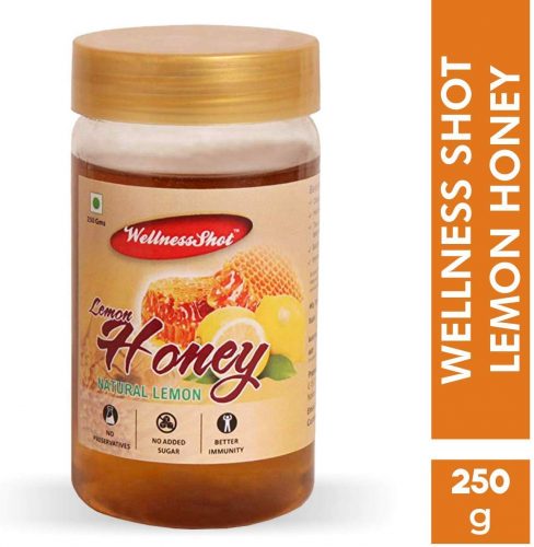Wellness Shot Lemon Honey 100% Natural Honey, 250 g