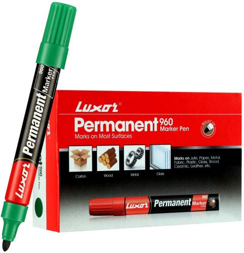 Luxor 960 Permanent Marker – Green – Box of 10