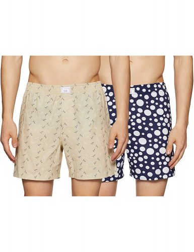 Diverse Men’s Opaque Printed Boxers (Pack of 2)