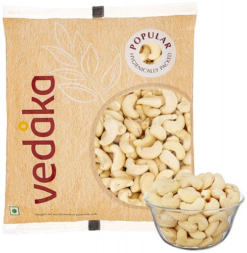 Amazon Brand – Vedaka Popular Whole Cashews, 500g