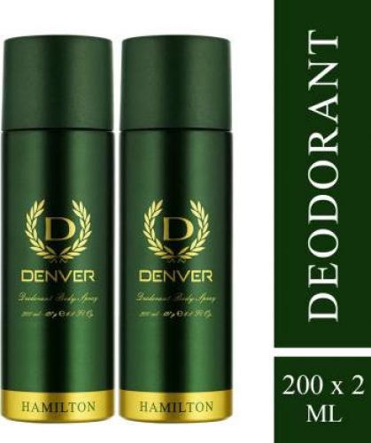 Denver Hamilton Deodorant Deodorant Spray – For Men  (400 ml, Pack of 2)