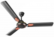 LONGWAY Kiger P1 1200 mm/48 inch Ultra High Speed 3 Blade Anti-Dust Decorative Star Rated Ceiling Fan (Smoked Brown, Pack of 1).