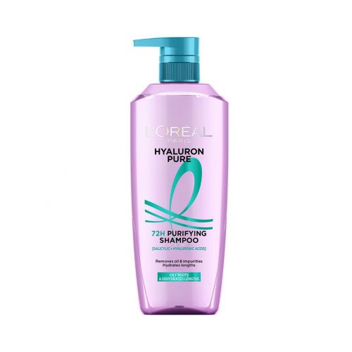L’Oréal Paris Hyaluron Pure 72H Purifying Shampoo, For oily scalp & dry hair with salicylic and hyaluronic acid, 800 ml