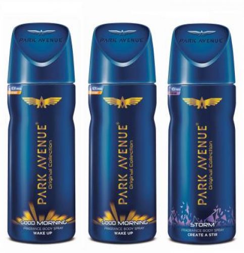 Park Avenue Body – Good Morning, Storm Deodorant Spray – For Men  (450 ml, Pack of 3)