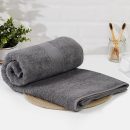 Solimo – Cotton Bath Towel | 500 GSM | Fade Resistant | Dark Grey